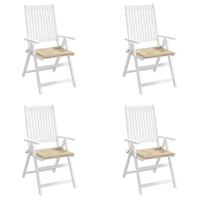 vidaXL Coussins de chaise de jardin 4 pcs beige 50x50x3cm tissu oxford