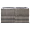 vidaXL Jardini&egrave;re Gris 157x80x80 cm R&eacute;sine tress&eacute;e
