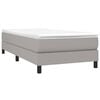 vidaXL Sommier &agrave; lattes de lit et matelas Gris clair 90x190 cm Tissu