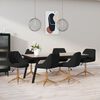 vidaXL Chaises pivotantes &agrave; manger lot de 6 noir velours