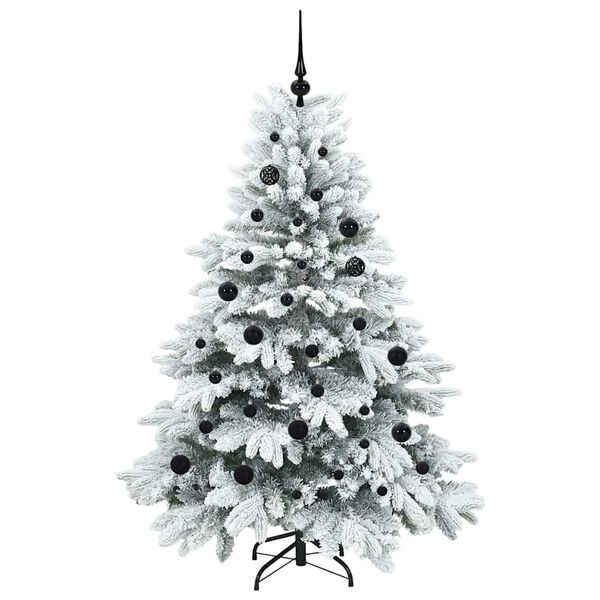 vidaXL Sapin de No&euml;l artificiel avec 150 LED Blanc 150 cm PE et PVC
