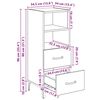 vidaXL Buffet Bois ancien 34 x 34,5 x 90 cm Bois d'ing&eacute;nierie