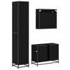 vidaXL Ensemble de mobilier de salle de bain 3 pcs Ch&ecirc;ne noir