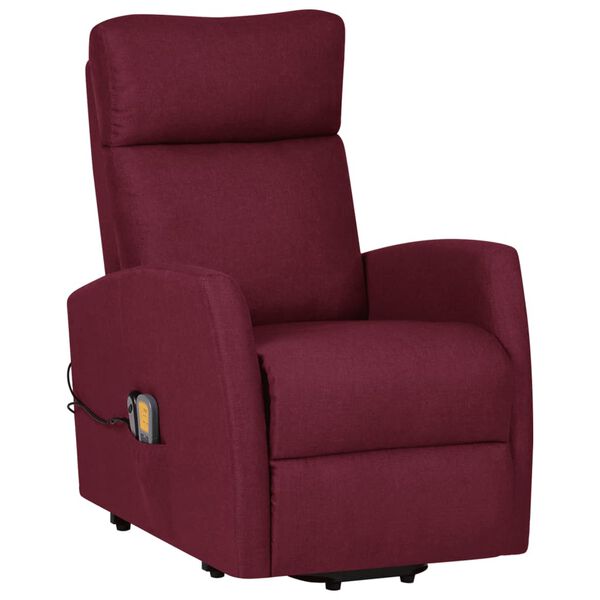 vidaXL Fauteuil de massage Violet Tissu