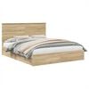 vidaXL Lit de Rangement Ch&ecirc;ne Sonoma 160 x 200 cm Bois d'ing&eacute;nierie