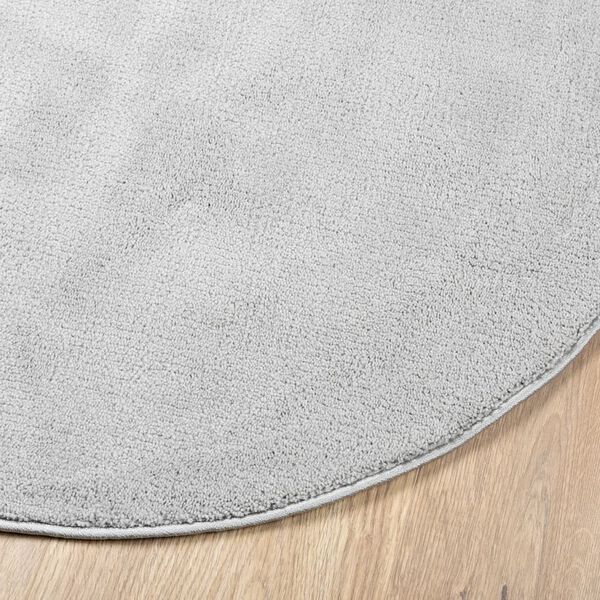 vidaXL Tapis OVIEDO &agrave; poils courts gris &Oslash; 240 cm