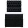 vidaXL Sommier &agrave; lattes de lit avec matelas Noir 90x190 cm Tissu