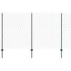 vidaXL Cl&ocirc;ture &agrave; maillons avec poteaux 10 x 1,4 m (L x H)