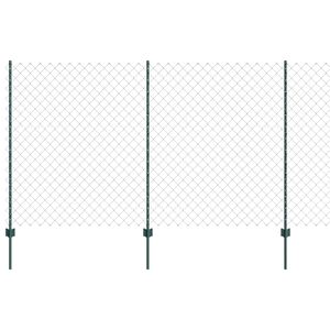 vidaXL Cl&ocirc;ture grillag&eacute;e avec poteau 10 x 1,4 m Acier recouvert de PVC
