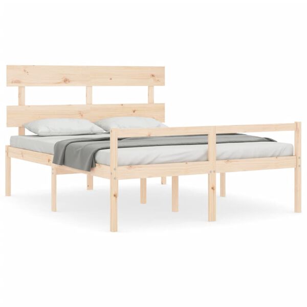 vidaXL Lit pour personne &acirc;g&eacute;e sans matelas bois massif