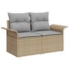 vidaXL Ensemble de canap&eacute; de jardin 9 pcs Beige Poly rotin