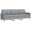 vidaXL Canap&eacute; &agrave; 3 places Gris clair 210 cm Tissu