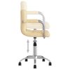 vidaXL Chaise de salle &agrave; manger pivotante Cr&egrave;me Similicuir