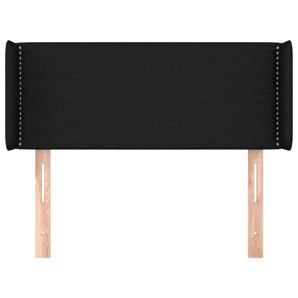 vidaXL T&ecirc;te de lit avec oreilles Noir 103x16x78/88 cm Tissu