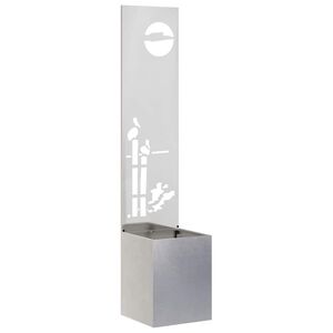 vidaXL Écran de confidentialité de jardin Fretwork Argent 32 x 140 cm