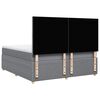 vidaXL Sommier &agrave; lattes de lit avec matelas Gris clair 180x200cm Tissu
