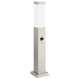 vidaXL Borne lumineuse avec d&eacute;tecteur 50 cm en acier inoxydable IP44