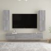 vidaXL Meuble TV mural Sonoma gris 30,5x30x110 cm