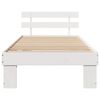 vidaXL Cadre de lit avec t&ecirc;te de lit Blanc 100 x 200 cm Pin massif