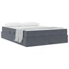 vidaXL Lit avec rangement et matelas Gris fonc&eacute; 140 x 190 cm Velours