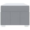 vidaXL Cadre de lit avec matelas Gris clair 80 x 200 cm tissu