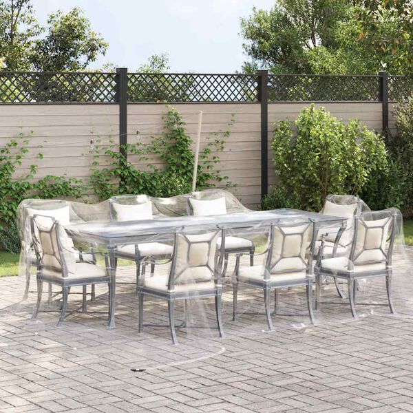 vidaXL B&acirc;che transparente avec &oelig;illets 5x5 m PVC