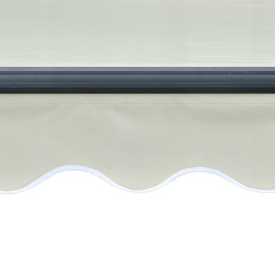 vidaXL Auvent rétractable et capteur de vent et LED 400x300 cm Crème