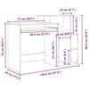 vidaXL Bureau Ch&ecirc;ne fum&eacute; 120,5 x 44 x 88,5 cm Bois d'ing&eacute;nierie