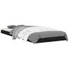 vidaXL Cadre de lit sans matelas noir 75x190 cm bois de pin massif