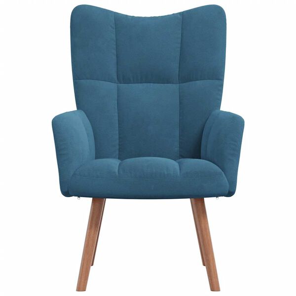 vidaXL Chaise de relaxation Bleu Velours