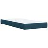 vidaXL Sommier &agrave; lattes de lit avec matelas Bleu fonc&eacute; 90x200 cm
