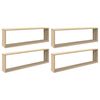 vidaXL &Eacute;tag&egrave;res cube murales 4 pcs ch&ecirc;ne sonoma bois d'ing&eacute;nierie