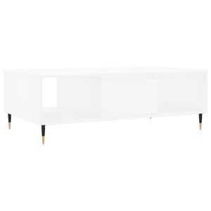 vidaXL Table basse blanc 104x60x35 cm bois d'ing&eacute;nierie
