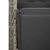 vidaXL Ensemble de bistro de jardin 9 pcs coussins gris poly rotin