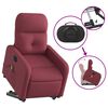 vidaXL Fauteuil inclinable de massage &eacute;lectrique Rouge bordeaux Tissu