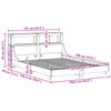 vidaXL Cadre de lit sans matelas blanc 135x190 cm bois de pin massif