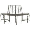 vidaXL Banc d'arbre de jardin Demi-rond 160 cm Acier