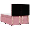 vidaXL Sommier &agrave; lattes de lit avec matelas Rose 140x200 cm Velours