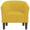 vidaXL Chaise cabriolet jaune velours