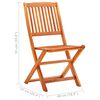 vidaXL Mobilier &agrave; d&icirc;ner d'ext&eacute;rieur pliable 7 pcs Bois d'eucalyptus