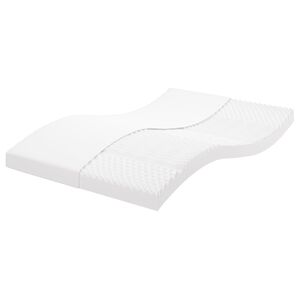 vidaXL Matelas en mousse blanc 120x200 cm 7 zones duret&eacute; 20 ILD
