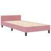 vidaXL Lit &agrave; ressorts avec t&ecirc;te de lit Rose 90 x 200 cm Velours