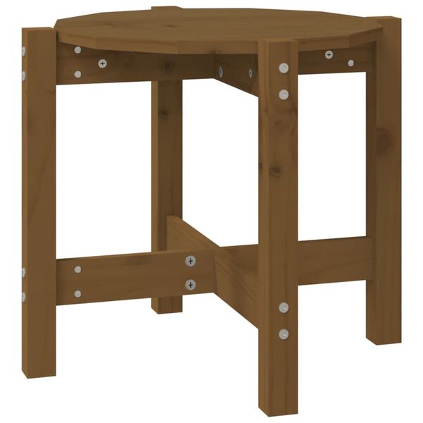 vidaXL Table basse Marron miel &Oslash; 52,5x45 cm Bois massif de pin