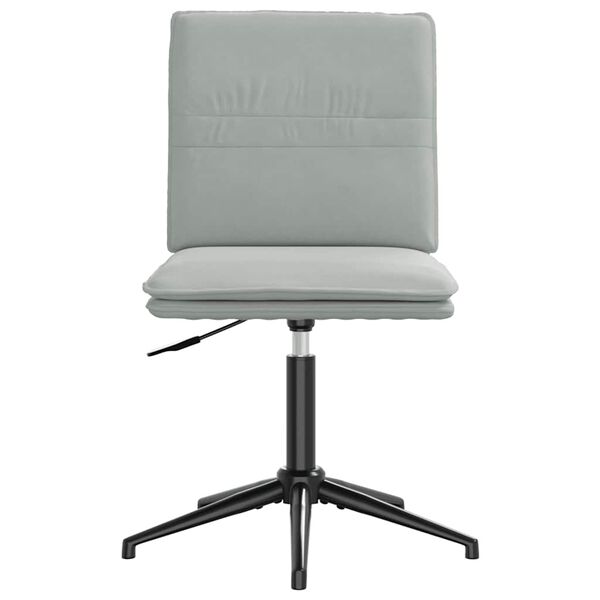 vidaXL Chaises &agrave; manger lot de 4 Gris clair Velours