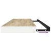 vidaXL &Eacute;tag&egrave;res flottantes 2 pcs ch&ecirc;ne et blanc 120x23,5x3,8 cm MDF