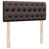 vidaXL Lit ottoman avec matelas marron fonc&eacute; 120x200 cm tissu