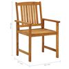 vidaXL Chaises de jardin avec coussins lot de 2 Bois d'acacia massif