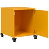 vidaXL Tables de chevet 2 pcs jaune moutarde 36x39x43,5 cm acier