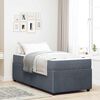 vidaXL Cadre de lit avec matelas Gris fonc&eacute; 100 x 200 cm tissu