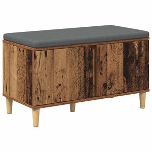 vidaXL Banc d'entr&eacute;e avec coussin Bois ancien 80 x 38 x 46 cm
